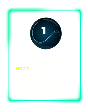 1. Create a wallet. Download on the app store / android matamask or other wallet of your choice.